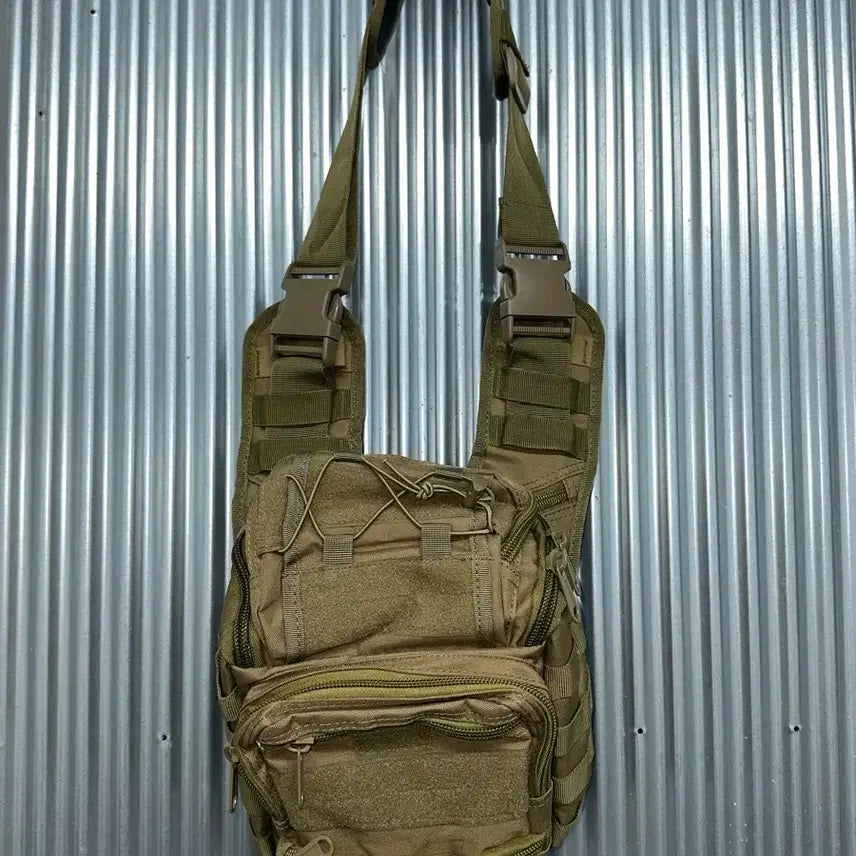 [BUNJANG] WORKUP Brown Military Sling Bag / Crossbody Bag / [29] 워크업 브라운 밀리터리 슬링백 / 크로스백