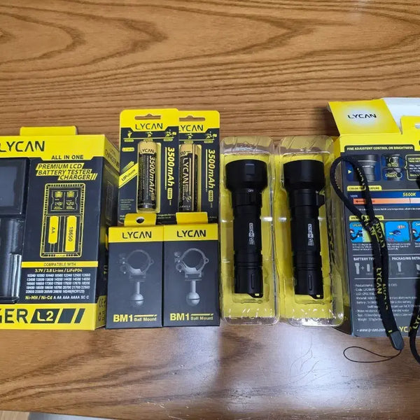 [BUNJANG] Lycan Video 1200 Underwater Lantern Set with Charger and Battery / 라이칸 수중랜턴 셋트 비디오1200 충전기, 배터리 포함