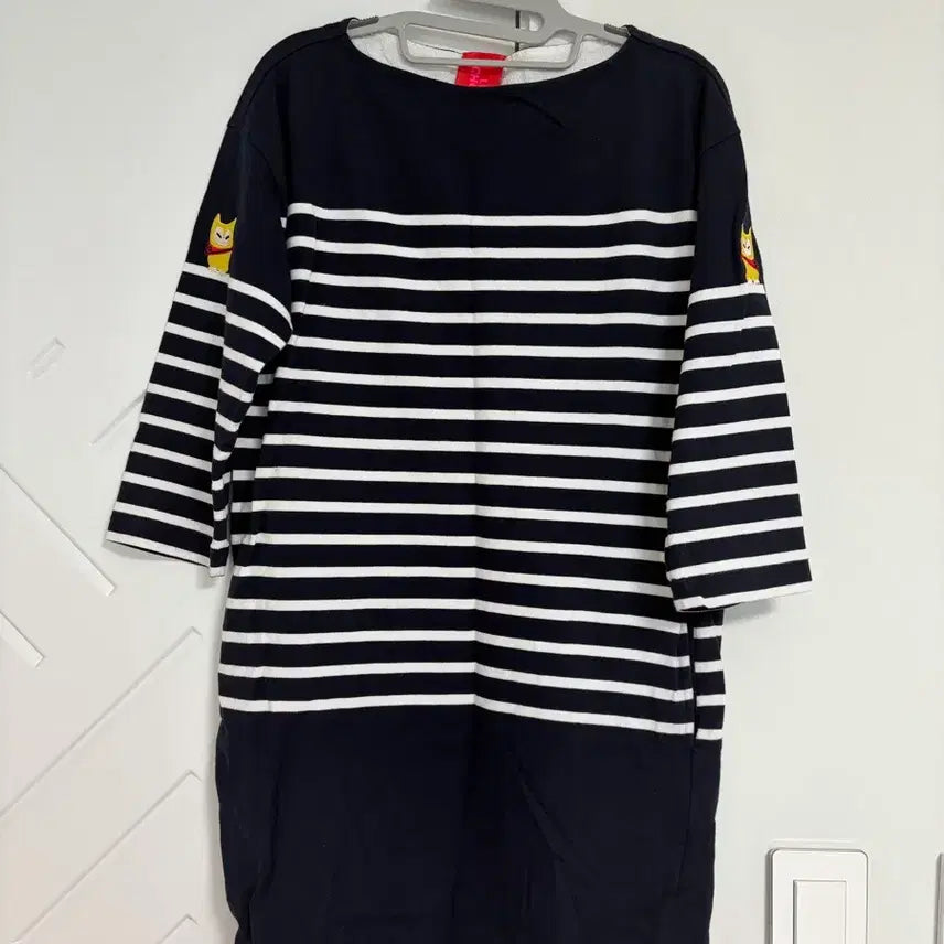 [BUNJANG] Lucky Chouette Navy Stripe Mini Dress / 럭키슈에뜨 네이비 스트라이프 원피스