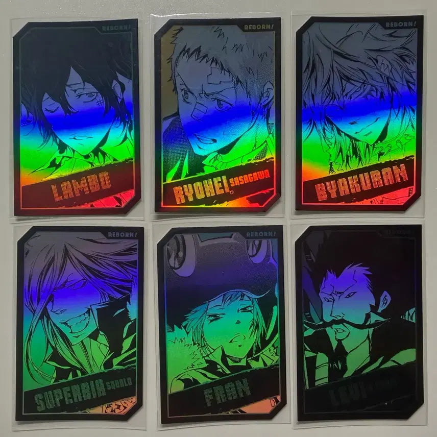 [BUNJANG] Reborn! Hologram Card Bundle Set - Ryohei, Byakuran, Squalo, Fran / (일괄)가정교사 히트맨 리본 홀로그램 카드 람보 료헤이 백란 스쿠알로 프랑