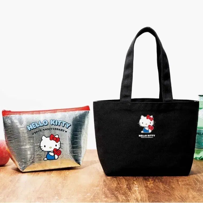 [BUNJANG] Hello Kitty Tote Bag & Cooler Bag Set - Sanrio Authentic Lunch Bag / 헬로키티 토트백 보냉백 세트 산리오 정품 도시락 가방