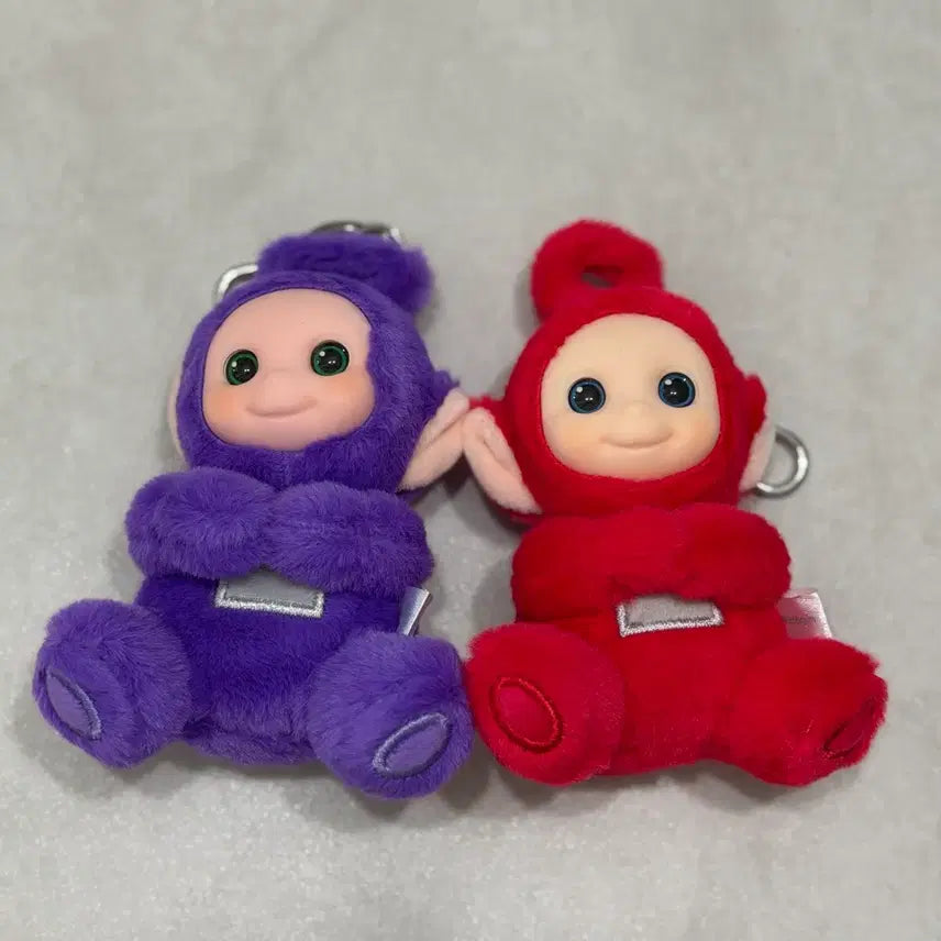 [BUNJANG] Goodal Boradori & Ppoi Doll Keyring Set / 구달 보라돌이 + 뽀 인형 키링 세트