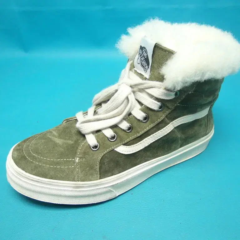[BUNJANG] Suede High-Top Fur Boots - Size 235 / 235/r2-653/스웨이드 하이탑 털부츠/구제특별시