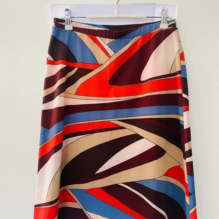[BUNJANG] Enc Pattern Long Skirt / Enc패턴 롱 스커트