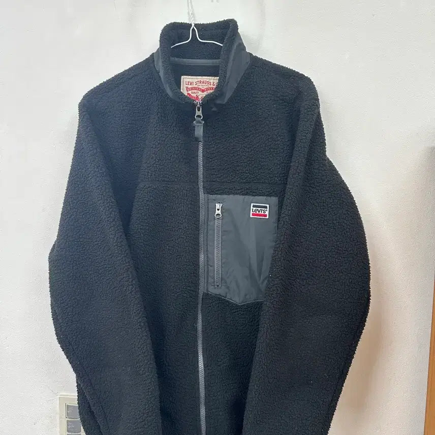 [BUNJANG] Levi's Fleece Zip-Up Jacket Black / 리바이스 플리스 집업 자켓 블랙
