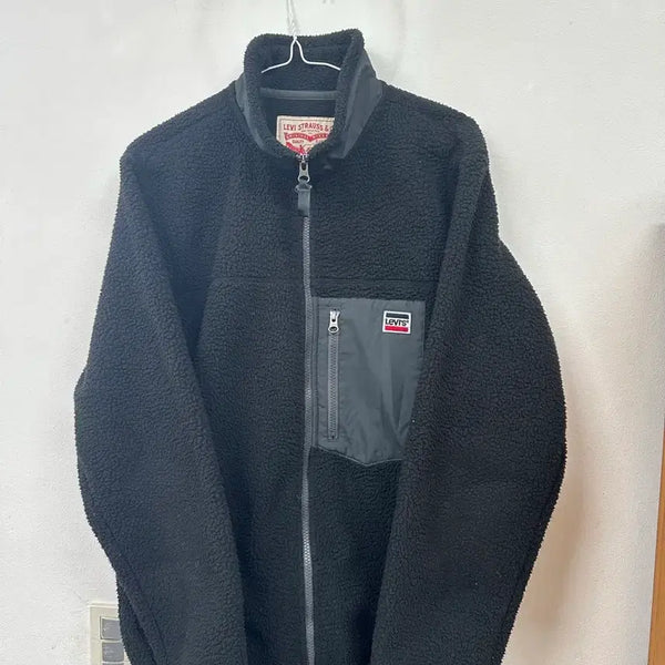 [BUNJANG] Levi's Fleece Zip-Up Jacket Black / 리바이스 플리스 집업 자켓 블랙