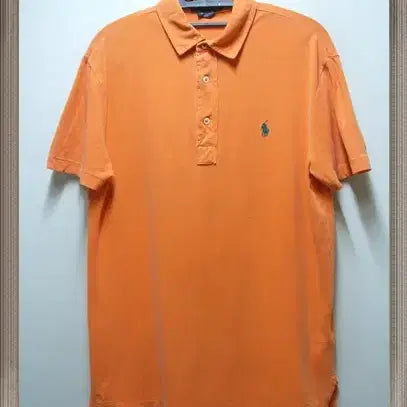 [BUNJANG] Polo Pigment Cotton T-Shirt Orange / POLO 폴로 매장정품 피그먼트면 오렌지컬러 텍S 실측100
