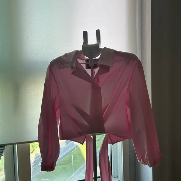 [BUNJANG] Superthings Pink Short Shirt / 슈퍼띵즈 핑크 숏셔츠