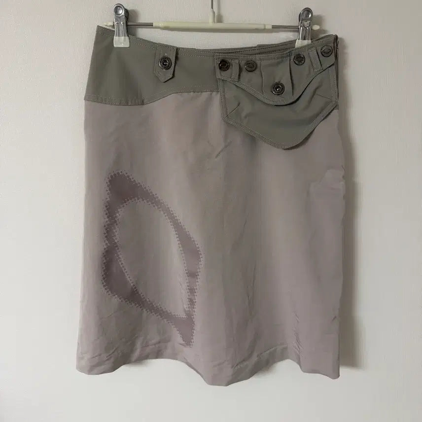 [BUNJANG] MSCHF Pocket Bag Flared Skirt Pink Beige / [S] 미스치프 포켓백 플레어드 스커트 핑크베이지