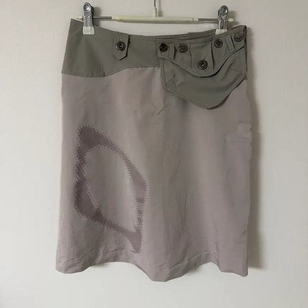 [BUNJANG] MSCHF Pocket Bag Flared Skirt Pink Beige / [S] 미스치프 포켓백 플레어드 스커트 핑크베이지