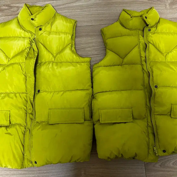 [BUNJANG] Lightweight Padded Vest Lime Green / 경량 패딩 조끼 라임색