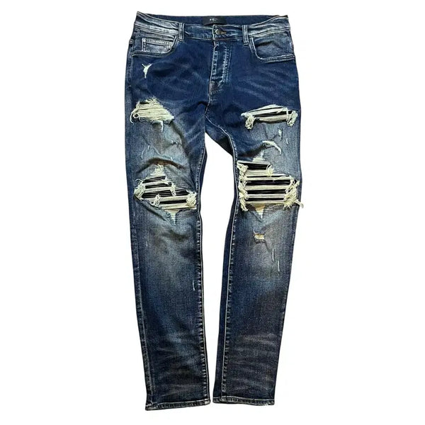 [BUNJANG]  Amiri Biker Distressed Denim Pants / 아미리 바이커 데미지 데님 팬츠
