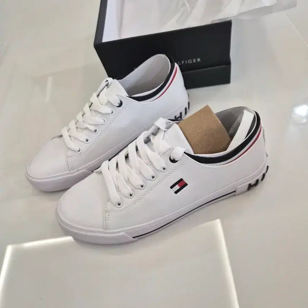 [BUNJANG] Tommy Hilfiger White Women's Sneakers / 타미힐피거 흰색 여성용 스니커즈