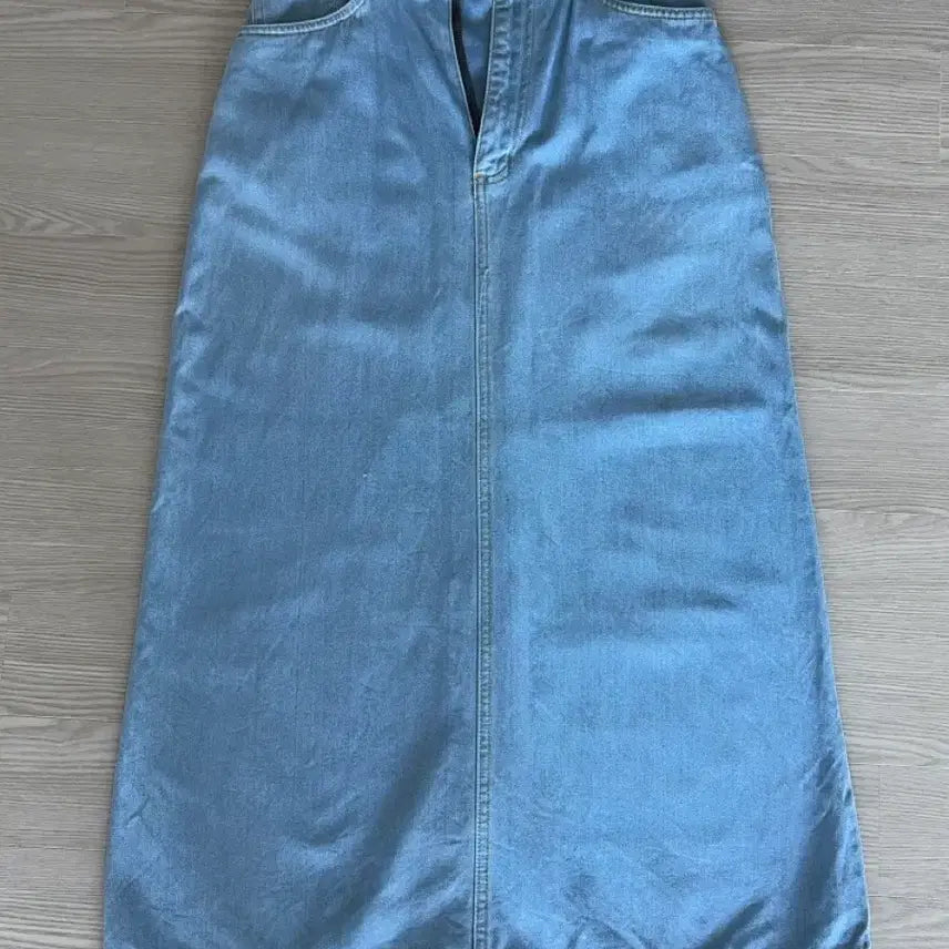 [BUNJANG] Vintage Light Wash Denim Maxi Skirt / 빈티지 연청치마