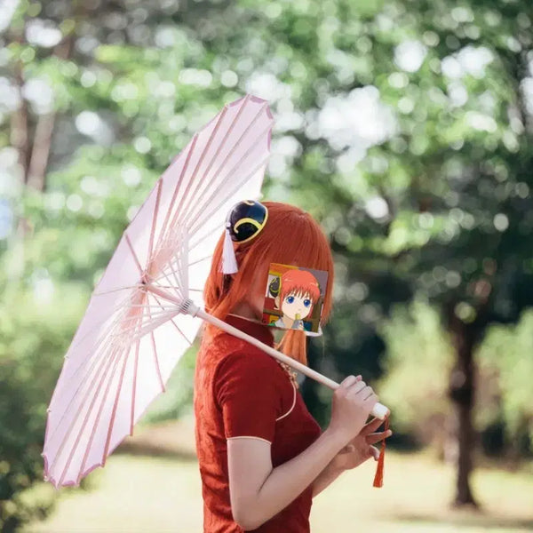 [BUNJANG] Gintama Kagura Cosplay Costume, Wig, and Umbrella Set / 은혼 카구라 코스프레의상+가발+우산