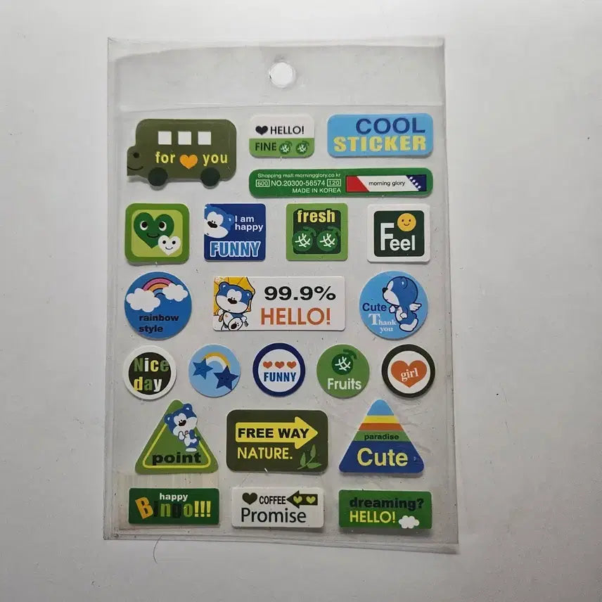 [BUNJANG] Morning Glory Blue Bear Classic Stationery Sticker / 모닝글로리 블루베어 고전문구 스티커