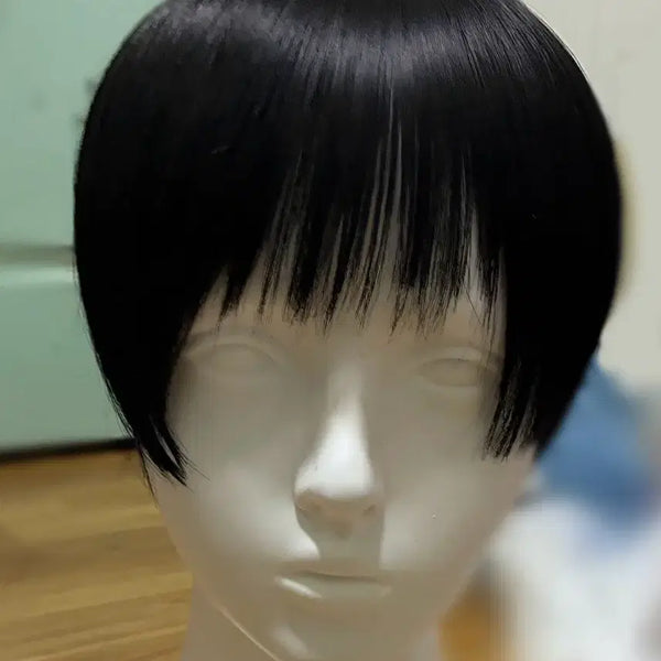 [BUNJANG] Black Short Cut Wig / 검정 흑발 숏컷 미셋팅 가발