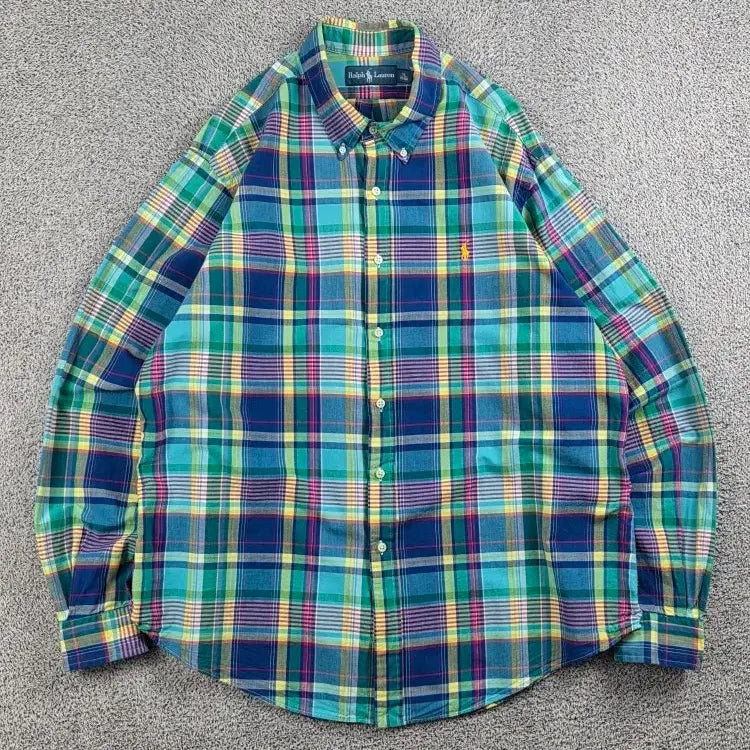 [BUNJANG] Polo Ralph Lauren Multi Check Plaid Button-Down Shirt 2XL / 폴로랄프로렌 셔츠 ( 2XL ) / 13088