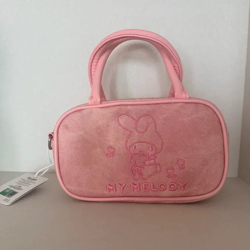 [BUNJANG] My Melody Pink Crossbody Bag with Strap / 마이멜로디 가방 스트랩 포함 (새상품)