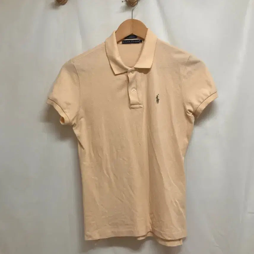 [BUNJANG] Ralph Lauren Pique Short Sleeve Polo Shirt Ivory / 랄프로렌 피케 반팔 아이보리