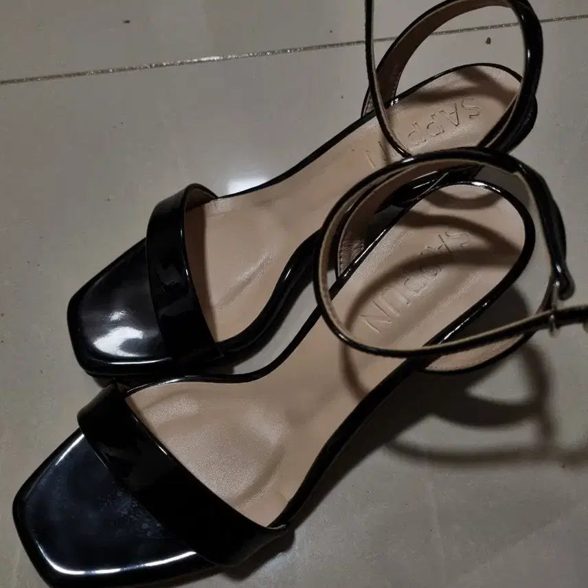 [BUNJANG] Saffin Audrey Mary Jane Strap Sandals Black 230mm / 슈즈 쇼핑몰 사뿐 오드리 메리제인 스트랩 샌들