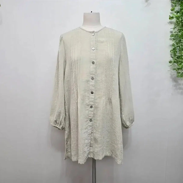 [BUNJANG] Isae Pintuck Long Blouse / 이새 isae 핀턱 롱 블라우스