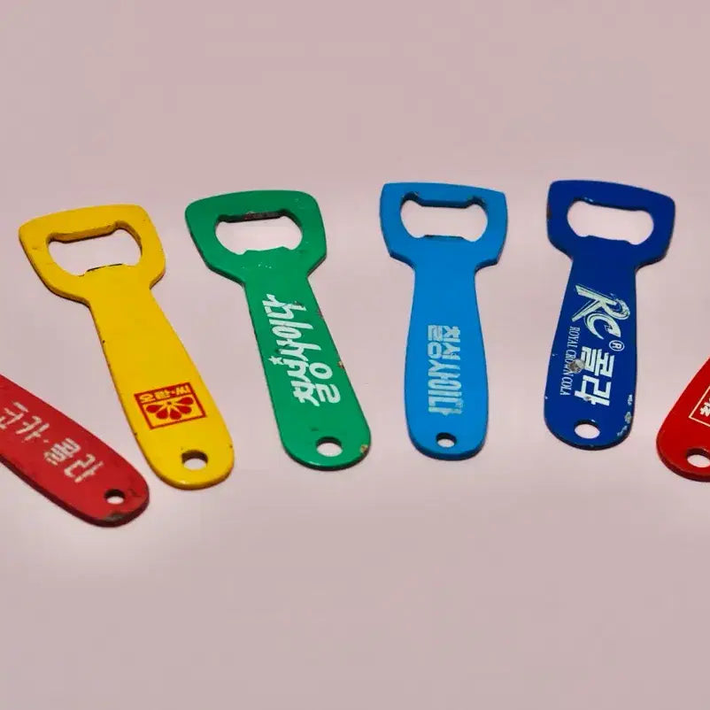 [BUNJANG] Coca-Cola, Chilsung Cider, RC Cola, Orangina, Old Bottle Opener Set (6 pcs) / 코카콜라 칠성사이다 RC콜라 오란씨 옛날 병따개 6개 일괄 세트 레트로 근대사