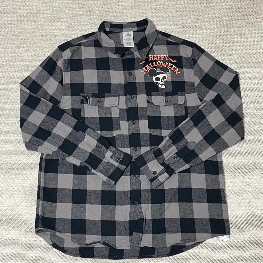 [BUNJANG] Disney Halloween Checkered Shirt (L) / (L) 디즈니 할로윈 체크 셔츠
