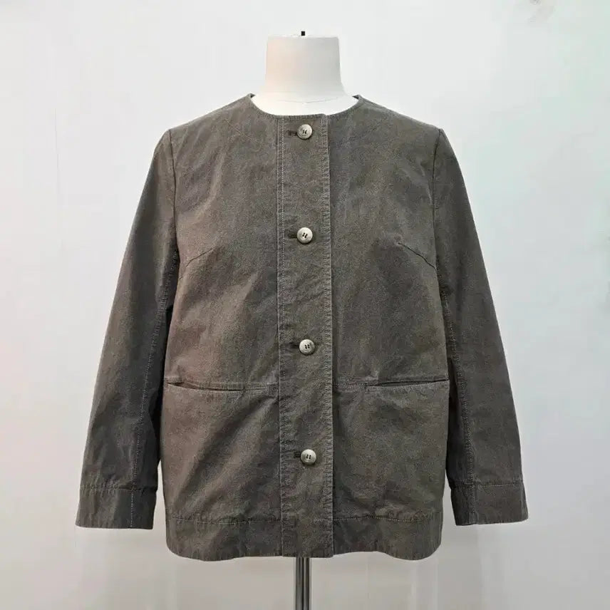 [BUNJANG] isae Round Neck Button Jacket - Light Brown / isae이새  22'SS 라운드넥 버튼 자켓