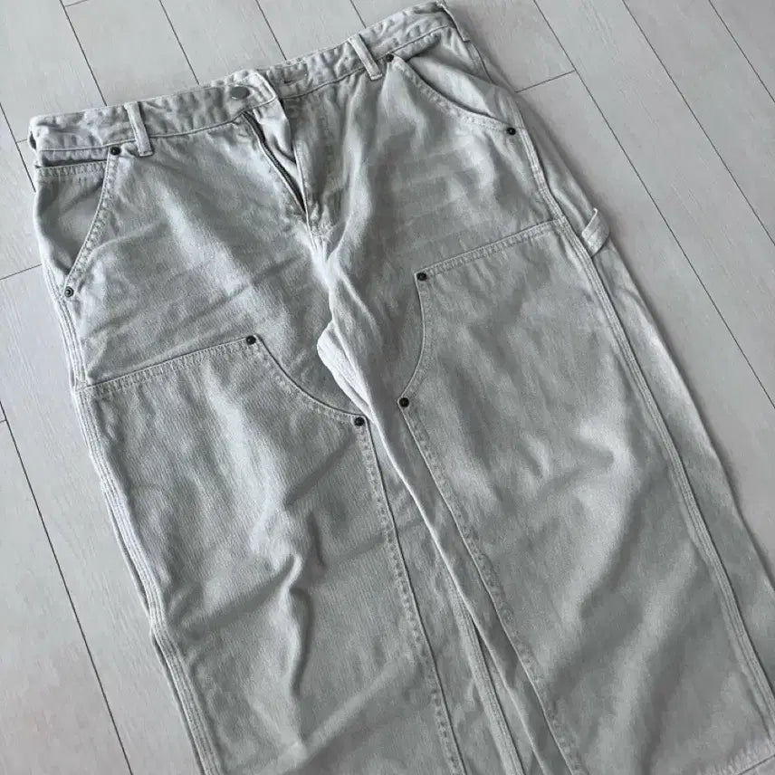 [BUNJANG] thisisneverthat Double Knee Work Pants Ivory / 디스이즈네버댓 더블니 워크팬츠 아이보리 디네댓
