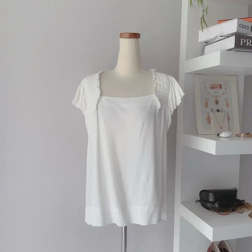 [BUNJANG] Maje Square Neck Shirring Blouse / [55] 마쥬(maje) 스퀘어넥 셔링 블라우스