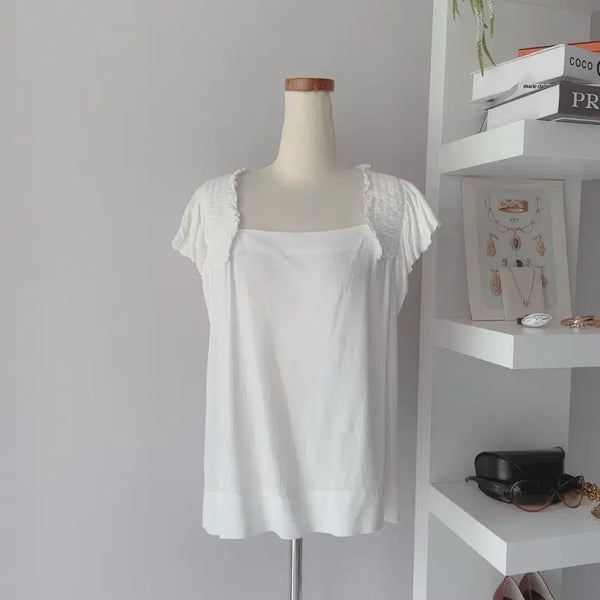 [BUNJANG] Maje Square Neck Shirring Blouse / [55] 마쥬(maje) 스퀘어넥 셔링 블라우스
