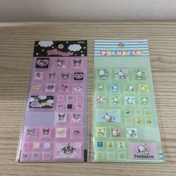 [BUNJANG] Sanrio Kuromi Pochacco Tile Stickers Bundle Set / 일괄) 산리오 쿠로미, 포챠코 타일 스티커