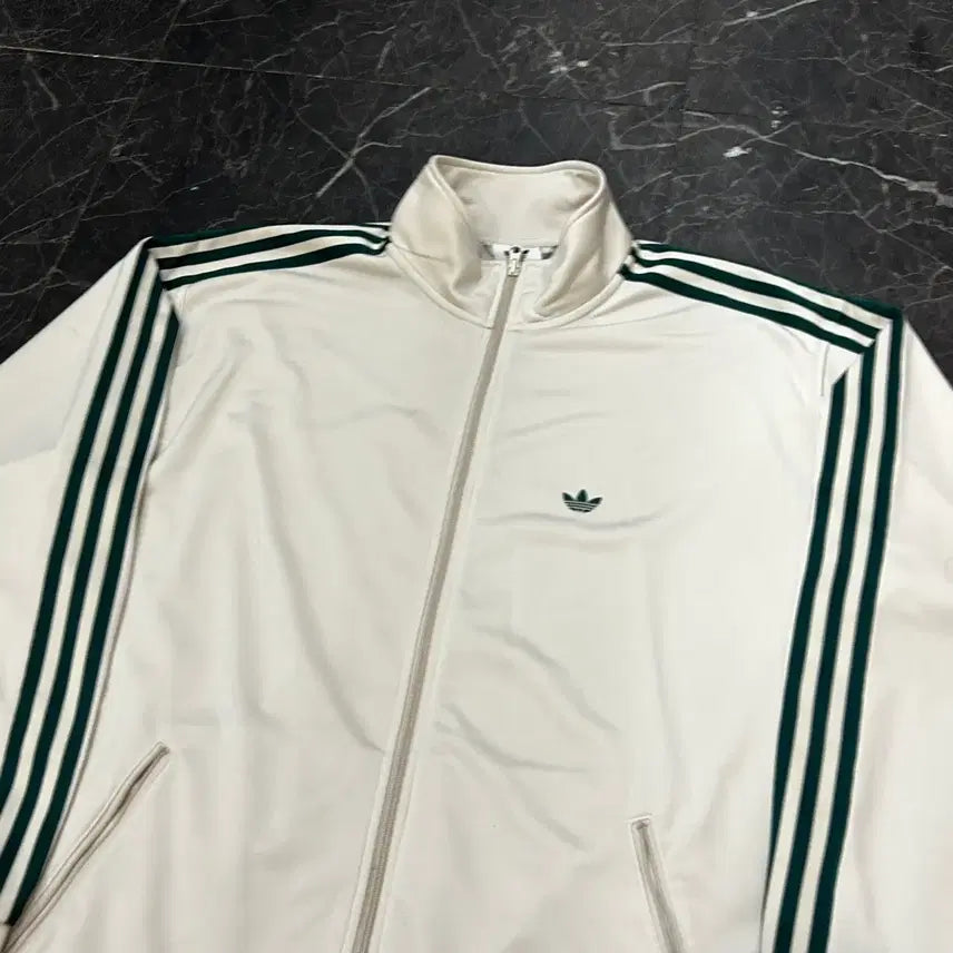 [BUNJANG] Adidas Green Line Track Top (Ivory, M) / M 아디다스 그린 라인 아이보리 트랙탑