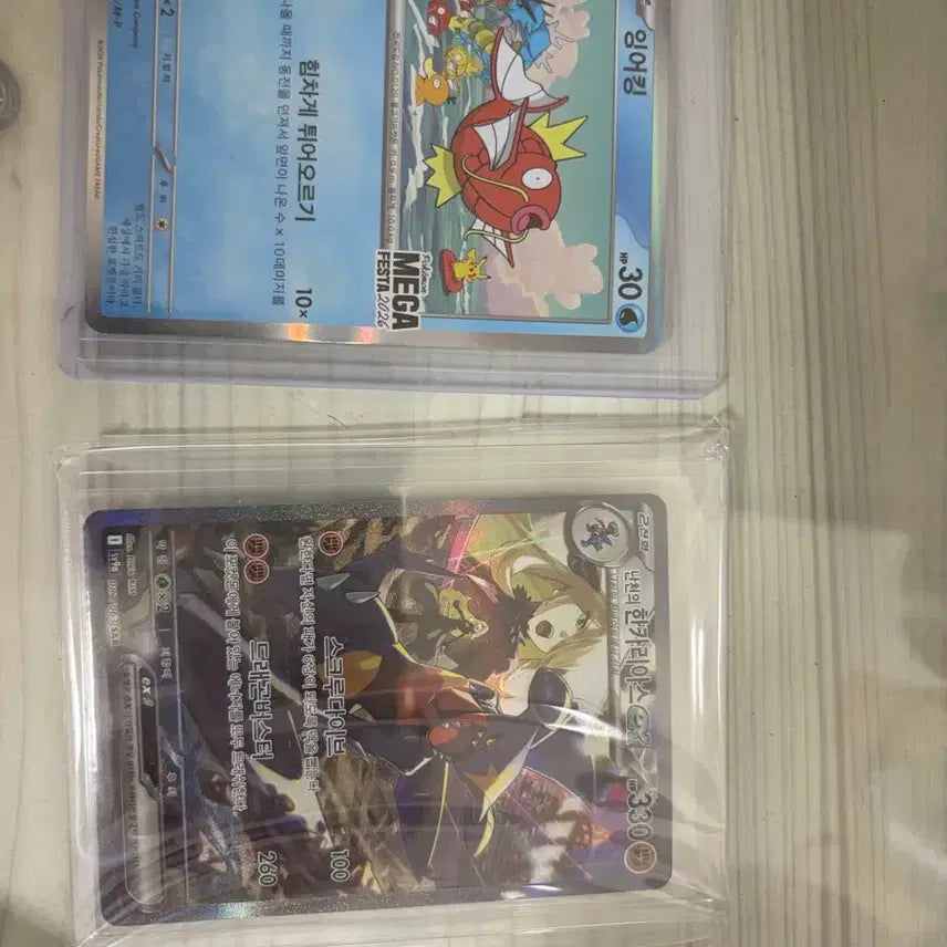 [BUNJANG] Magikarp Promo & Cynthia's Garchomp SAR Card / 잉어킹 프로모,난천의 한카리아스 Sar