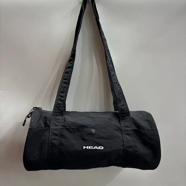 [BUNJANG] HEAD Black Nylon Cylindrical Shoulder Boston Bag 2.0 / [가로 35 / 세로 17] 헤드 블랙 나일론 원통형 숄더백 [가로 35 / 세로 17] 헤드 블랙 나일론 원통형 숄더백 보스턴백 2.0  브랜드: 헤드 (HEAD) 색상: 블랙