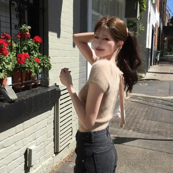 [BUNJANG] Minette Bell Half Knit / 미네트 벨 하프 니트