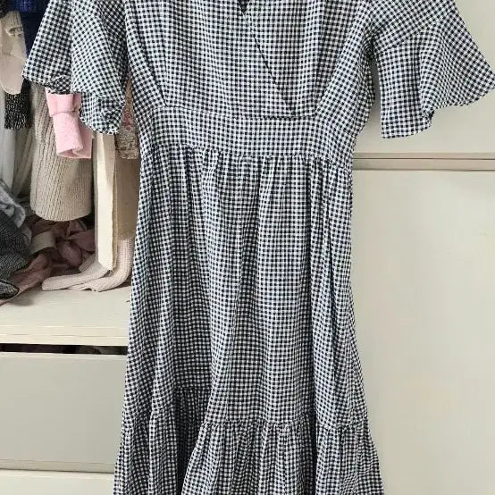 [BUNJANG] Women's Checked Short-Sleeve Dress / 여성 반팔체크원피스
