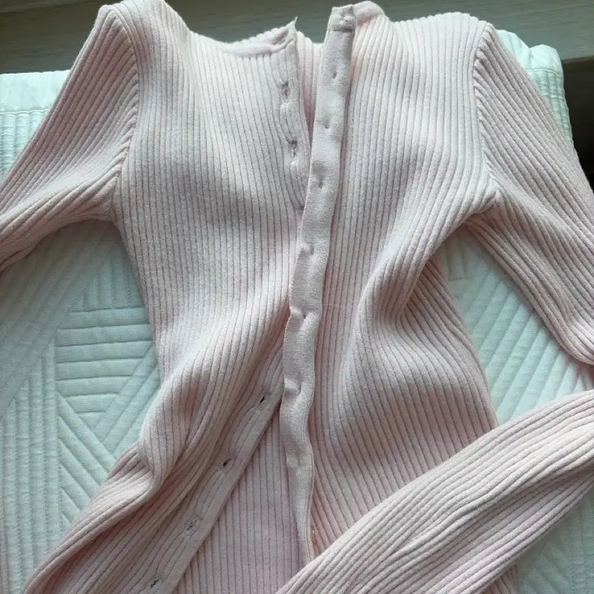 [BUNJANG] Pink Cardigan / 핑크 가디건 (반택만 가능)