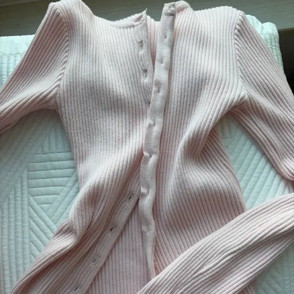 [BUNJANG] Pink Cardigan / 핑크 가디건 (반택만 가능)