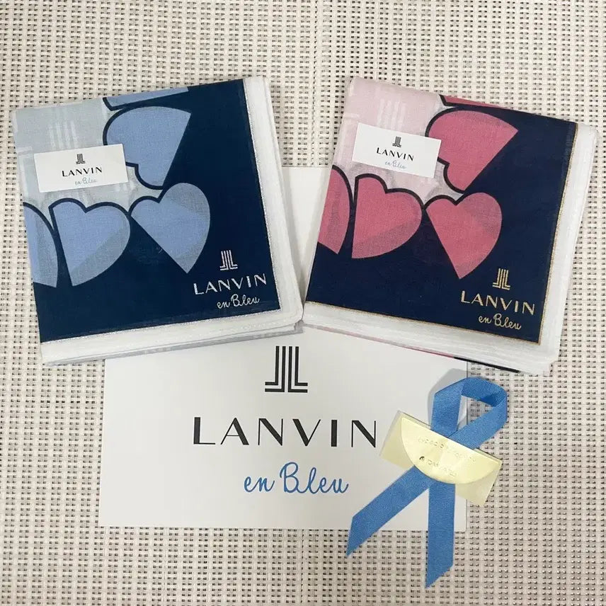 [BUNJANG] LANVIN en Bleu Heart Women's Handkerchief / (선물용) 랑방(LANVIN en Bleu)  하트 여성 손수건