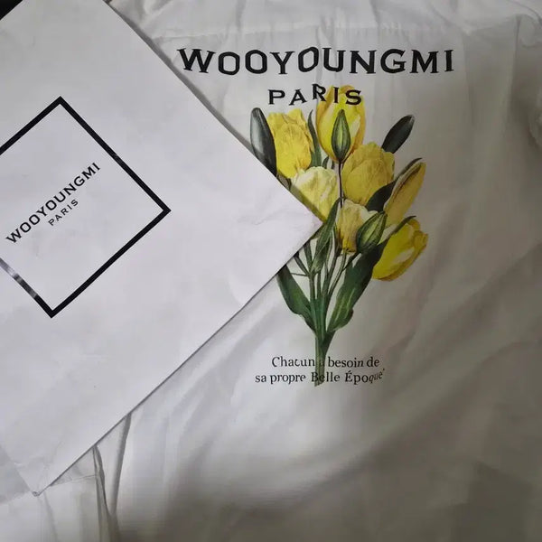 [BUNJANG] Wooyoungmi Flower Back Logo Shirt / 우영미 플라워 백로그 셔츠