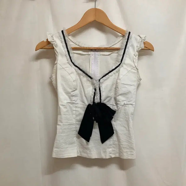 [BUNJANG] Black Ribbon Sleeveless Top / 블랙 리본 슬리브리스