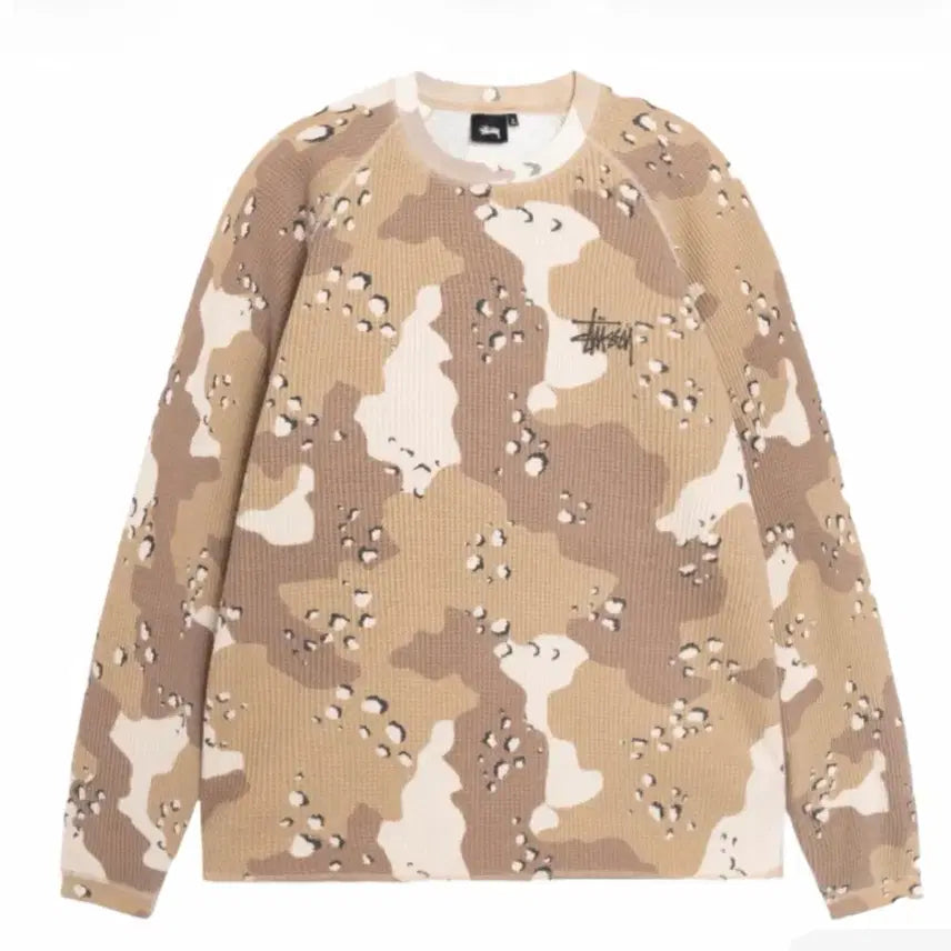 [BUNJANG] Stussy Thermal Long Sleeve Desert Camo / [L] 스투시 써멀 롱슬리브 데저트 카모