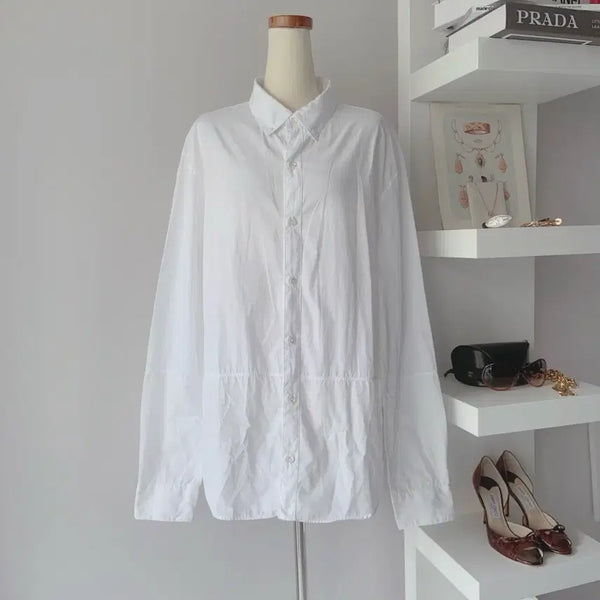 [BUNJANG] AR New York White Cotton Button-Down Shirt - Made in Japan - Size L / [L] AR 화이트 코튼 셔츠 made in Japan