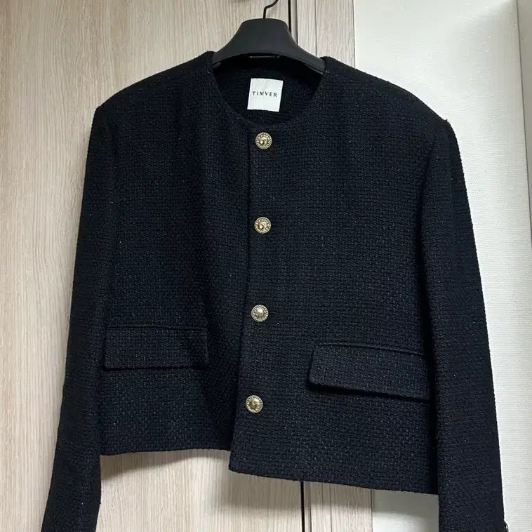 [BUNJANG] Timver Tweed Jacket Free Size Black / [Free Size] Timver 트위드 자켓