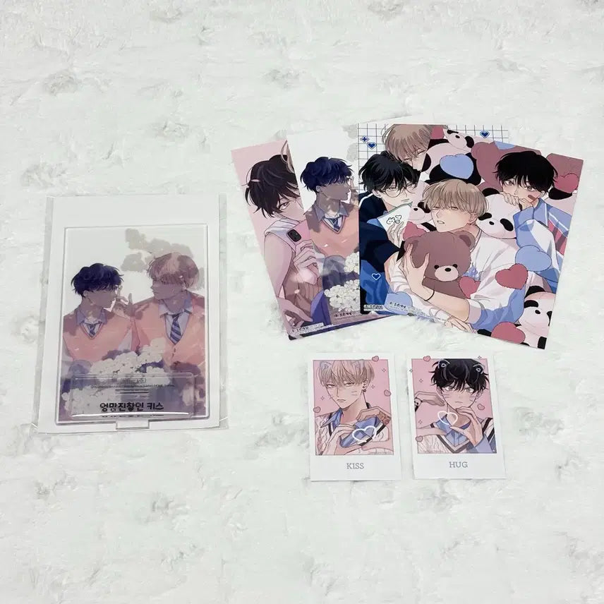[BUNJANG] Various Artists "A Messy Kiss" Acrylic Standee & Postcard Set / (일괄 가격) 스에히로 마치 엉망진창인 키스 아크릴 엽서 특전