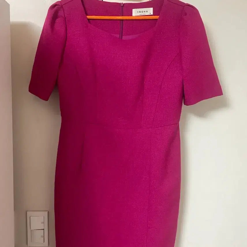 [BUNJANG] Hot Pink H-Line Short Sleeve Dress / 핫핑크 h라인 반팔 원피스 판매합니다!