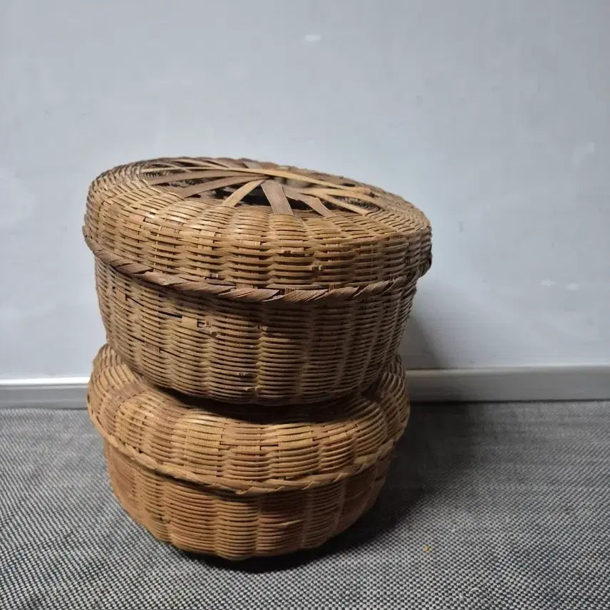 [BUNJANG] Vintage Baby Rice Basket Bundle Set (2 Items) / 옛날애기밥소쿠리2점일괄(민속골동품)