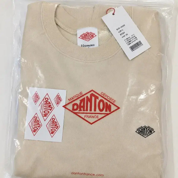 [BUNJANG] DANTON Sweatshirt Crewneck Charcoal Ivory / (특가/무배)단톤 스웻 맨투맨 차콜 아이보리